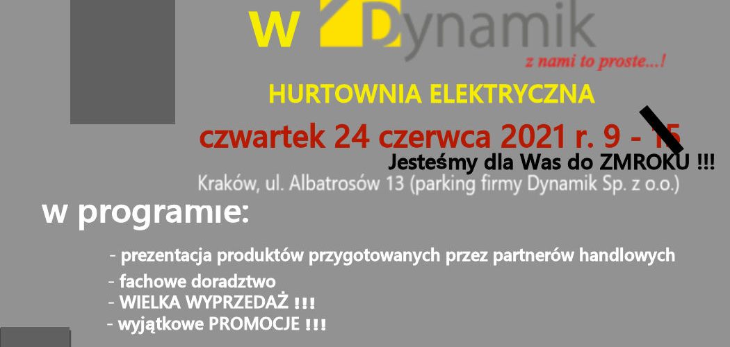 ZMIANA GODZINY DNIA OTWARTEGO w&nbsp;Dynamik