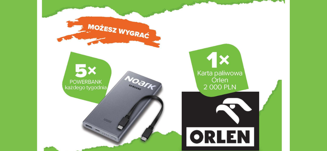 5 PowerBank’ów lub&nbsp;Karta PKN Orlen | Promocja Noark